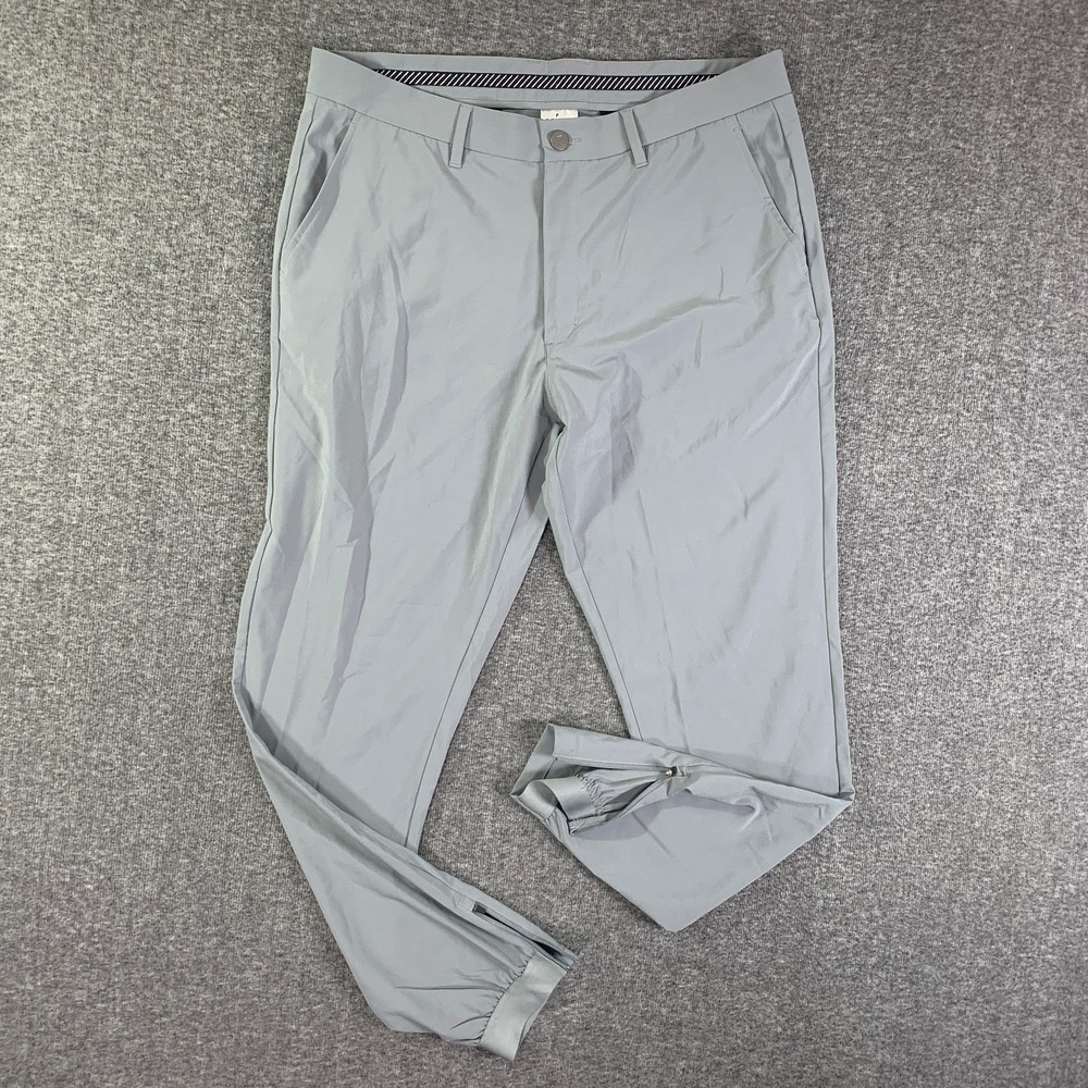 Primo Golf Joggers Men 36 Tall Gray Performance Stretch Modern Ankle Zipper
